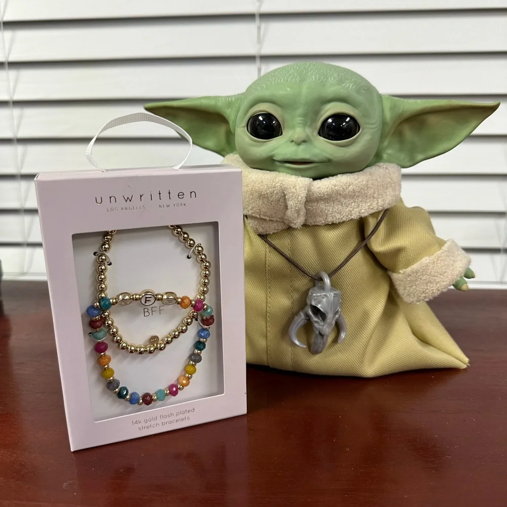 Unwritten Multi Color Quartz Bff Stone and Beaded Stretch Bracelet Set - Picture 4 of 6